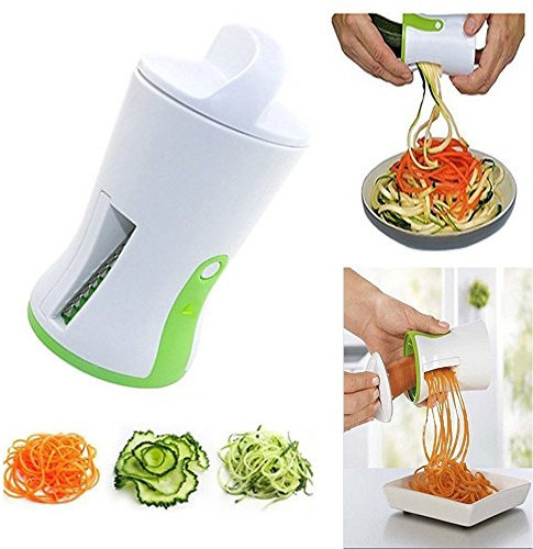 Bureau 1 entonnoir spirale râpe à légumes en acier inoxydable ABS carotte concombre trancheuse hachoir légumes spirale lame coupe