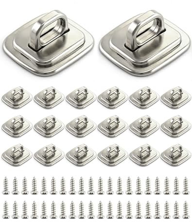 QWORK Laptop Cable Lock Anchor, 20 Pack Steel Desk Mount Anchor Accessory, Security Anchor Base Plate for Laptop Cable Locks, for Keyed or Combination Cable Locks