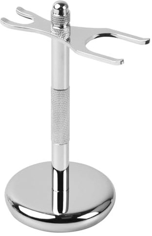 Nivofu Metal Rasiermesser Ständer, Pinsel Ständer, Rasierpinsel Ständer Halter, Tragbarer, RasierPinselständer, Rasierständer für Männer, Rasierpinsel Halterung für Väter, Ehemänner, Freunde, Silber