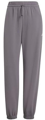 adidas Damen Essentials SMALL Logo French Terry Cuffed Pants, Grey strata/White, XS