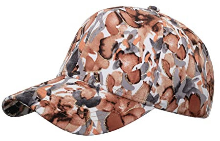 SRZYMJ Cap Damen Herren Basecap Sommer Kappe Baseball Caps Unifarben Pferdeschwanz Cap mit Loch für Zopf Baseballkappe Frauen Männer Sportkappe Atmungsaktiv Braun
