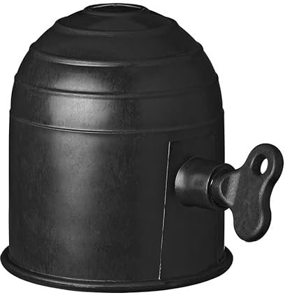 Anhängerkupplung Abdeckung, 50 mm Gummi/Kunststoff Anhängerkupplung Schutzkappe Anhängerkupplung Kugelkopf für Anhänger PKW LKW RV (Kappe schwarz mit Schloss)