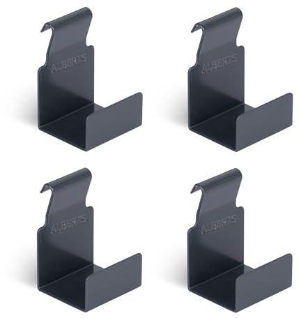 Alberts 825133 Dekorhaken für Doppelstabmatten, anthrazit, M