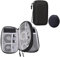 GWAWG 2PCS Double-Layer Electronics Accessories Bag Organiser, Universal Carry Travel Gadget Bag, Waterproof Cable Organiser Bag for Man Women