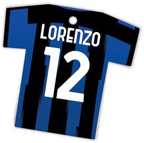 kamiustore Portachiavi t-shirt personalizzata Inter - Personalizza anche nome e numero