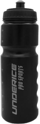 LOVIVER Botella de Agua Deportiva, Botella exprimible, Botella de Bebida a Prueba de Fugas, Taza de Agua de 750 ml para Ciclismo, Entrenamiento, fútbol, Negro