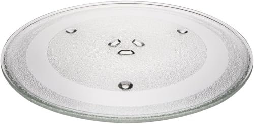 Genuine Turntable Plate 318mm Compatible with Samsung MC28H5013AW MC28H5125AK/EU MC28H5125AW MC28H5135CK MC28M6055CK Microwave Ovens