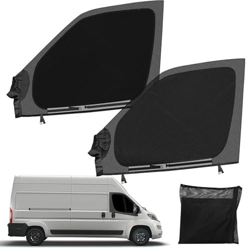Magnéticas Pantallas Ventana Reemplazo para Fiat Ducato 2006-2025, Doble Capa Malla para Insectos para Puerta Delantera (Par), Mantiene Alejados a Los Insectos Malla Magnética para Insectos
