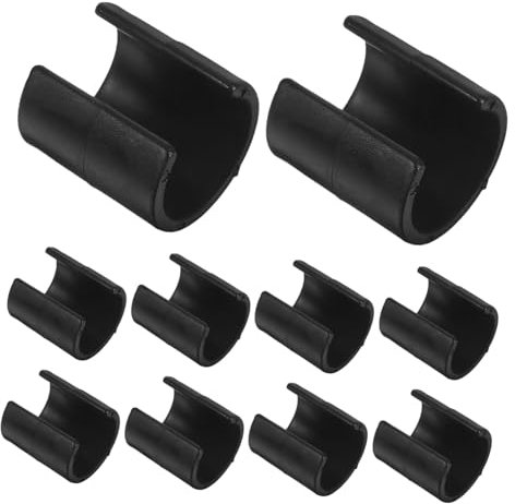 JOINPAYA 10pcs Corner Flag Buckle Flagpole Clips Plastic Garden Clips Football Agility Training Equipment Yard s Garden Holder s Pole Accessories Abs Black