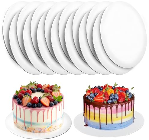 Qixuer Tortenunterlage, 15 Stück 30cm*3mm/12inch Cakeboard Rund, Tortenplatte, Tortenauflage für Transport Kuchen und Torten Unterplatten Cake Drum