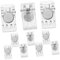 Gadpiparty 10 Stück Ausweisinhaber Clips Klebrig Magnet Ausweisclip Ausweisklammern Ausweishalter Clip Id-abzeichen-clip Abzeichenhalter Id-karten-clip Abs Transparent