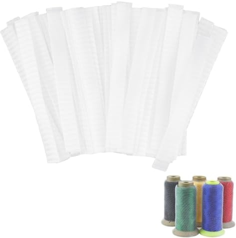 GORGECRAFT 100 Stück Nähgarnnetz Kosmetikbürsten Schutznetz Spulenschutz Aus Maschenmaterial Für Verschiedene Größen von Näh Quilt Wickel Und Stickmaschinen Weiß 110x10mm