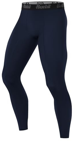Runhit Men's Compression Leggings, 1/3 Pack Running Tights Thermal Base Layer Pants Athletic Trousers for Gym Cycling Football Workout