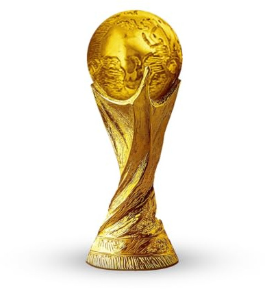Qualiware Gold Large World Football Soccer Memorabilia Replica Trophy Premium 24cm, 32cm Or 36cm