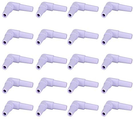 HEEPDD Raccords Cannelés en Plastique, 20 Pièces, Coude à 90 Degrés pour Tuyau de 0,16 Pouce dans Les Aquariums et Les Pompes à Oxygène, Application Polyvalente, Connecte Les Tubes en Toute sécurité