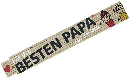Zollstock Bester Papa der Welt Meterstab Geschenk Männer Vatertertag 2m Holz