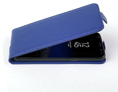 cadorabo Coque pour Samsung Galaxy S8 en Bleu CÉLESTE - Housse Protection en Style Flip en Similicuir Structuré - Etui Poche Folio Case Cover