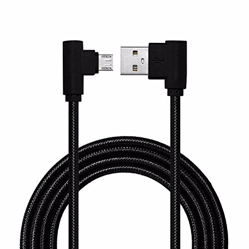 superior ZRL Micro USB Cable Nylon Intrecciato 90 Grado Angolo retto Micro USB a 90 Grado Sinistra angolare USB Fast Data SYNC per Samsung, Kindle, HTC, Nexus, LG, Sony, Nokia, Motorola e più