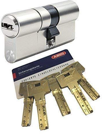 ABUS Bravus.3000 MX Doppelzylinder mit Sicherungskarte und 5 Schlüssel, Länge (a/b) 30/50mm (c=80mm), modulare Bauweise MX erhöhter Bohr.- Zieh- u. Abreißschutz, mit Not-u. Gefahrenfunktion