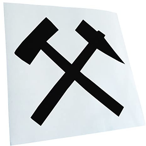 Kiwistar - Autoaufkleber - Schwarz - 10x9cm Bergbau - Glück auf! - Kumpel - Heckscheibe Auto Aufkleber wetterfest für Kfz LKW Mofa Truck - Sticker außen selbstklebend Tuning Zubehör für Fenster