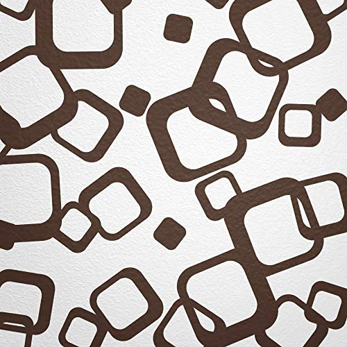 WANDfee Wandtattoo Vierecke 60 Aufkleber FARBWUNSCH Wandaufkleber Kinderzimmer Fliesenaufkleber Badezimmer Küche dunkelbraun dunkelbraun