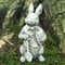 ONEFOLD Stone Peter Rabbit Statue Ornament Outdoor Garden Sculpture