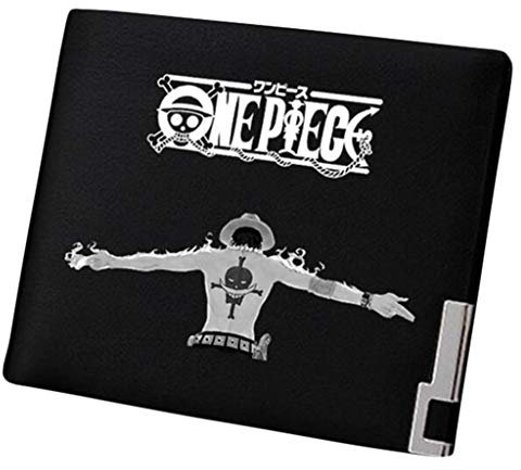 WANHONGYUE One Piece Anime Portefeuille Mince Homme Cuir Synthétique Poche à Monnaie Porte Carte Crédit Noir /2