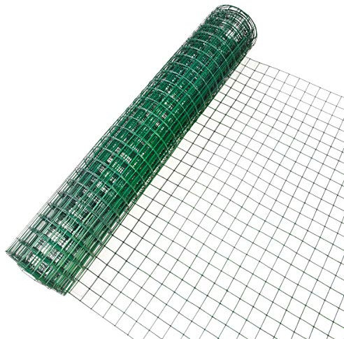 INDUTEC 4eck-Geflecht Drahtgitter Volierendraht - grün - MW: 19,0mm | DS: 1,10mm | B: 1000mm | 5m Rolle