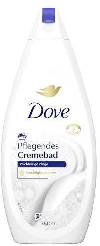 Dove Badezusatz Pflegendes Cremebad Reichhaltige Pflege mit ¼ Feuchtigkeitscreme 750 ml