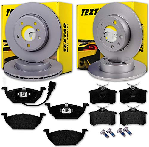 Textar Bremsscheiben + Beläge vorne + hinten | 92082205 + 2313101 + 92082503 + 2355402 Kompatibel mit A1 (8X1, 8XK),A1 Sportback (8XA, 8XF),Polo V (6R1, 6C1),Polo V Kasten/