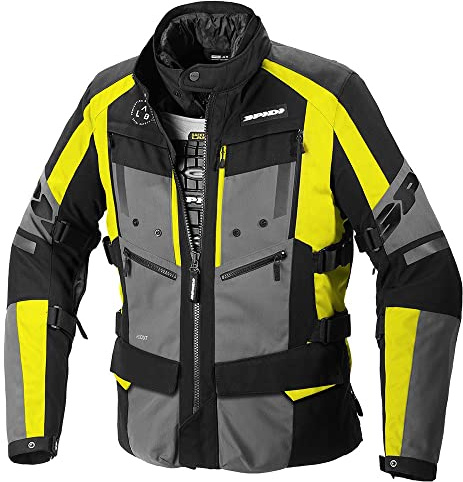 SPIDI 4 Season Evo H2Out Motorrad Textiljacke, schwarz/neon-gelb, M