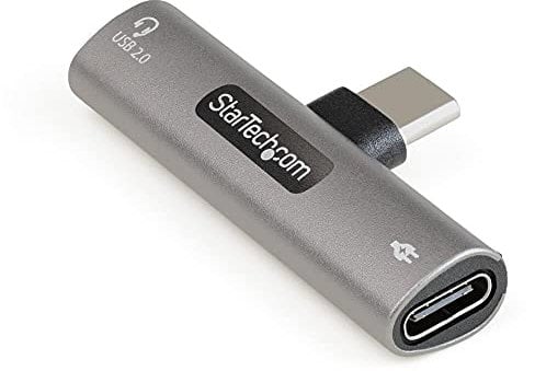 StarTech.com USB-C Audio- und Ladeadapter - USB-C Audio-Kopfhörer-/Headset-Anschluss und 60W PD für Handy/Tablet/Laptop (CDP2CAPDM)