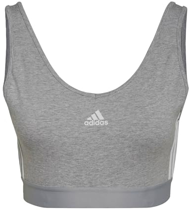 adidas Damen Essentials 3-stripes Crop Top With Removable Pads Crop
