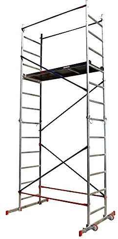 Home Master DIY Scaffold Tower | Aluminium at-Home Scaffolding | 150kg Load Capacity, Quick Assembly, Trapdoor Platform | 5m