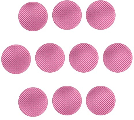 Larcele 10 Pieces Mini Building Blocks Base Plates, Board Only for Our Mini Blocks, Compatible with Most Brand JMDB-02 (Round,Pink)