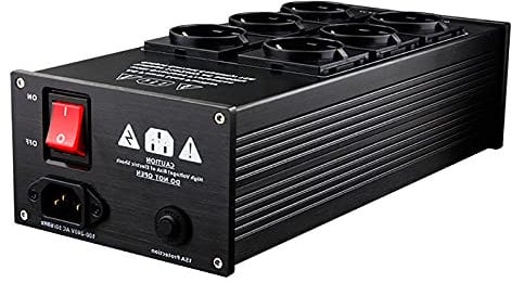 Toplionace AC 100-240V Audiorauschen AC Netzfilter, 3000W HiFi Power Conditioner Power Purifier Überspannungsschutz mit EU Steckdosenleiste (YY-6000)