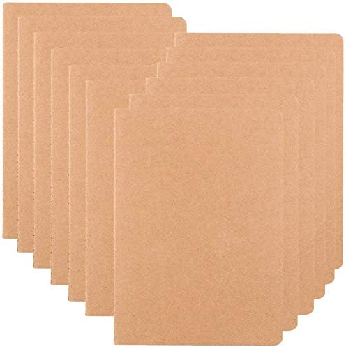 YOOMONA 12er Kraftpapier Punktraster Notizbuch, ungefütterte Tagebücher, Skizzenbücher für das Klassenzimmer, Gastgeschenke, Kraft Cover