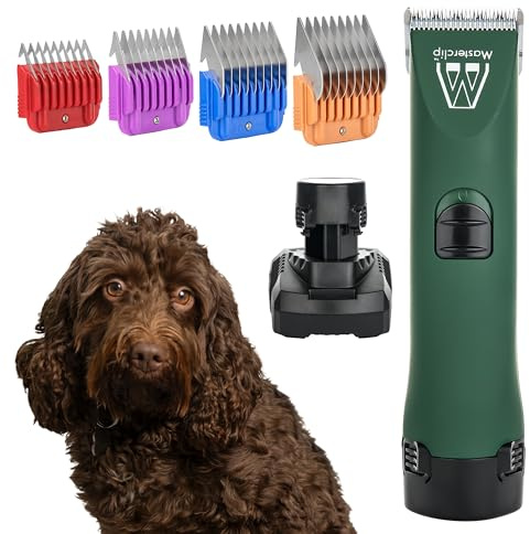 Kabelloser MD Roamer Cockerpoo | Cockapoo | Cavapoo Professionelles Hundeschermaschinen-Set, Haustierpflege, Schermaschine – mit 10F-Klinge und 4 Kammführungen