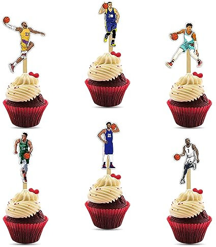 Seyal® Cupcake-Topper mit Basketball-Motiv
