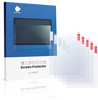 Original Photon Mono 4K Screen Protector, Protective Film LCD 5 Pieces Scratch-Resistant Compatible with Anycubic Photon Mono 4K 6.23 Inch SLA UV Resin 3D Printer Thickness 0.1 mm (Not for Mono 2K)