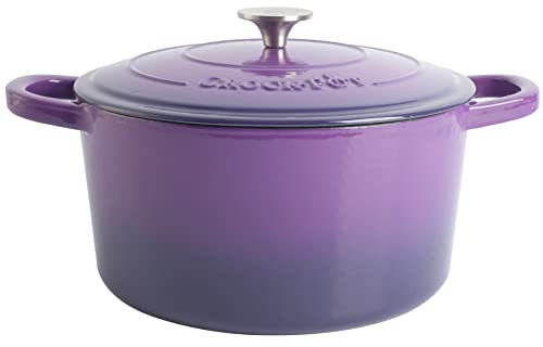 Crock-Pot Artisan Round Enameled Cast Iron Dutch Oven, 7-Quart, Lavender Purple