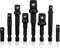 Mesee 8 Pieces Impact Grade Socket Adapter Set, CR-V Quick Change Impact Ratchet Wrench Socket Extension Bar 1/4 Hex Shank to 1/4 3/8 1/2 Square Drive Socket Drill Bits Bar Extension Set