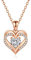 CDE Collana Argento 925 Donna, Collana Cuore Birthstone Necklace, Regalo Gioielli Donna per Mogile/Sorella/Amiche, Regalo Donna Anniversario Compleanno (Aprile con placcato oro rosa)