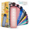 K-MART Water Bottle 1000ml Sports Water Bottle with Motivational Time Marker & Straw, Dishwasher Safe Leak-proof Drink Bottle BPA Free Non-Toxic Tritan Material 1 Click Open for Running Gym (Pink)
