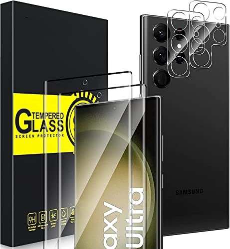 BNBUKLTD Compatible With Samsung Galaxy S23 Ultra Tempered Glass Screen Protector & Camera Lens Case Protector Glass Cover