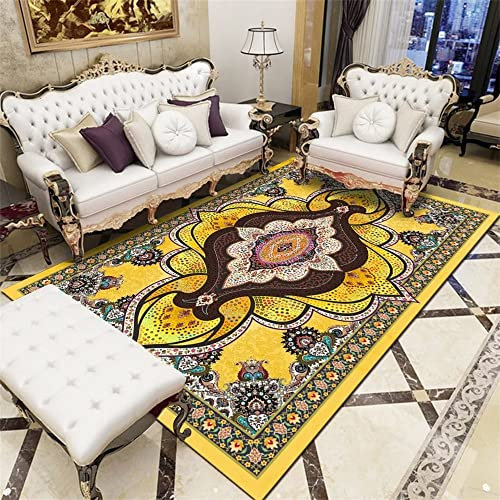 Kunsen jugendzimmer Antike Anti-Verschmutzung Wohnzimmer Haushalt teppichläufer gelb Teppich rugs130X190CM