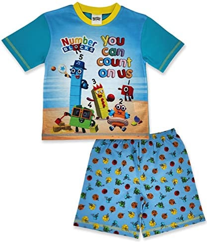 Numberblocks Short Pyjamas ''Count on us'' 6-7yrs, Numberblocks - Blue