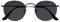 OPULIZE Sol Sonnenbrille Dünner Rand Runde Retro-Metallfassungen Kratzfest Getönte Linse UV400-Schutz Metallgrau Schwarze Spitzen Herren Damen S94-7 +0.00