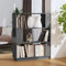 Higsose Bücherregal/Raumteiler Grau 80x25x101 cm Standregal Holz Bookshelf Wohnzimmer Regal Standregal Bücherregal Vielseitige Regal Schmal Vitrinenschrank Raumteiler Holz Massivholz Kiefer