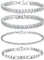 QJFHURB 4 Pcs Pulsera Hombre Pulsera Hombre Acero Pulsera Acero Inoxidable Hombre Pulsera Hombre Plata Pulsera Cadena Pulsera Hombre Pulsera Eslabones Cubanos Para Hombre Pulseras Hombre